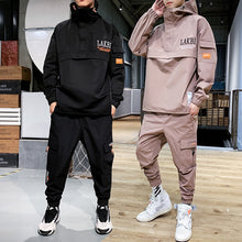 Load image into Gallery viewer, 2019 Workwear jacket men's Hooded Jacket+Pants 2PC Sets  baseball  loose Pullover coat &amp; Long Pants Mens Clothing
