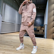 Load image into Gallery viewer, 2019 Workwear jacket men's Hooded Jacket+Pants 2PC Sets  baseball  loose Pullover coat &amp; Long Pants Mens Clothing
